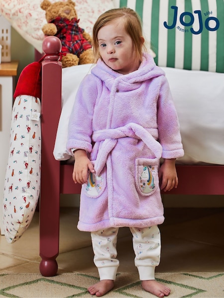 JoJo Maman Bébé Lilac Girls' Unicorn Dressing Gown (163971) | €38