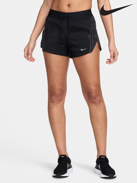 Nike Black Running Division Reflective Mid-Rise 3" Brief-Lined Running Shorts (163980) | €31