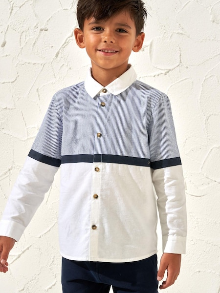 Angel & Rocket Blue Linen Yoke Oxford Shirt (164105) | €15 - €20