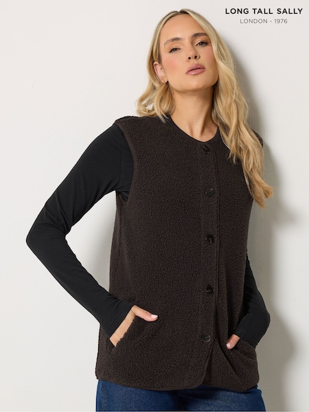 Brown - Long Tall Sally Sherpa Gilet