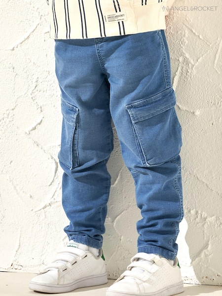 Angel & Rocket Blue Jace Cargo Washed Denim Joggers (164275) | €18.50 - €21.50