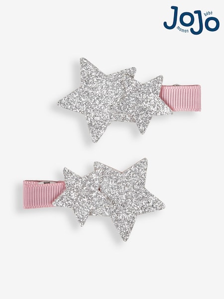 JoJo Maman Bébé 2-Pack Star Glitter Clips (164416) | €10