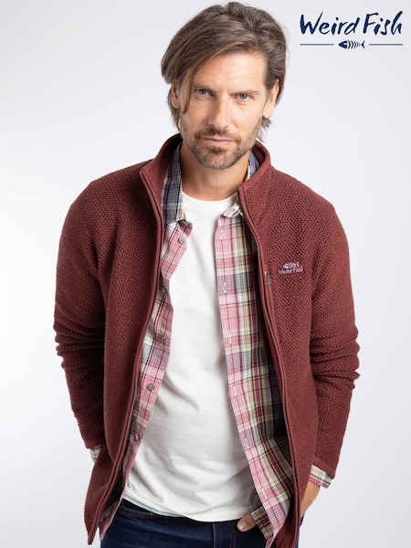 Red - Regular Weird Fish Transom Full Zip Macaroni Jacket