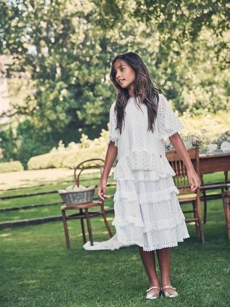Angel & Rocket Cream Annabelle Lace Ruffle Skirt (164455) | 69 QAR - 79 QAR