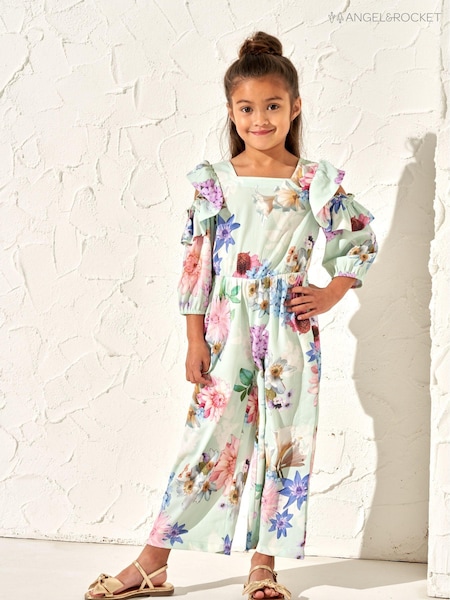 Angel & Rocket Green Fiorella Sleeve Detail Jumpsuit (164460) | €21 - €24