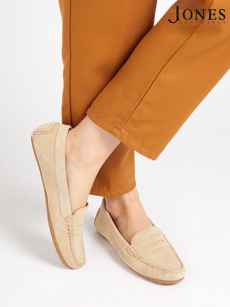 Jones Bootmaker Cream Leather Moccasins (164483) | €56