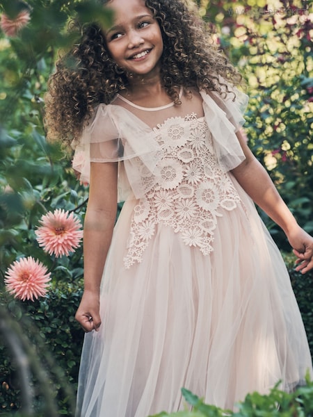 Angel & Rocket Pink Cascade Lace Anelise Dress (164489) | €89 - €102