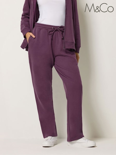 Purple - M&co Straight Leg Joggers