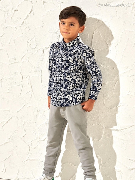 Angel & Rocket Grey Benjamin Smart Jersey 100% Cotton Trousers (164521) | 59 QAR - 69 QAR