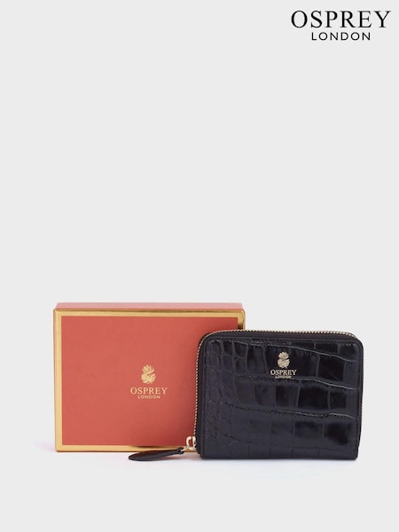 OSPREY LONDON Wentworth Italian Leather Medium Zip Purse (165289) | ₪478