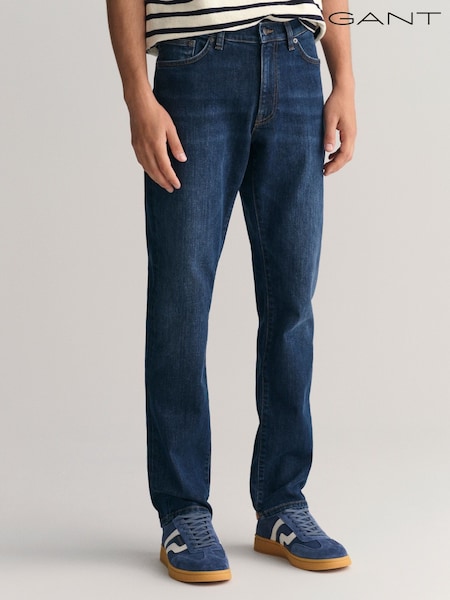 Dunkelblaue getragene Jeans - GANT Jeans in Slim Fit (166208) | 153 €