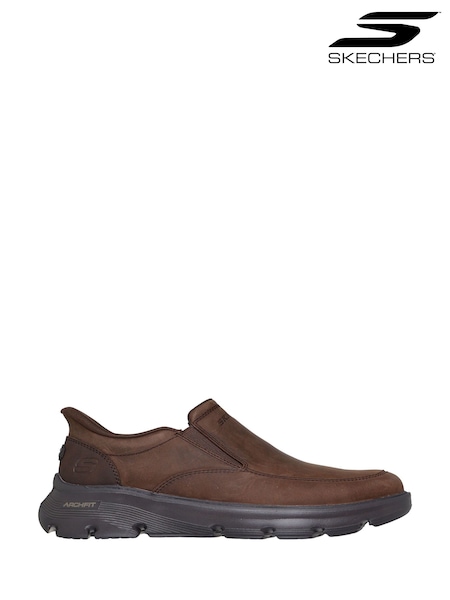 Brown - Regular Skechers Arch Fit Garza Umar Shoes