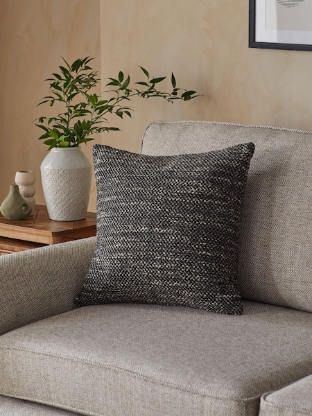 Black 50 x 50cm Ashton Chenille Cushion (166454) | AED51