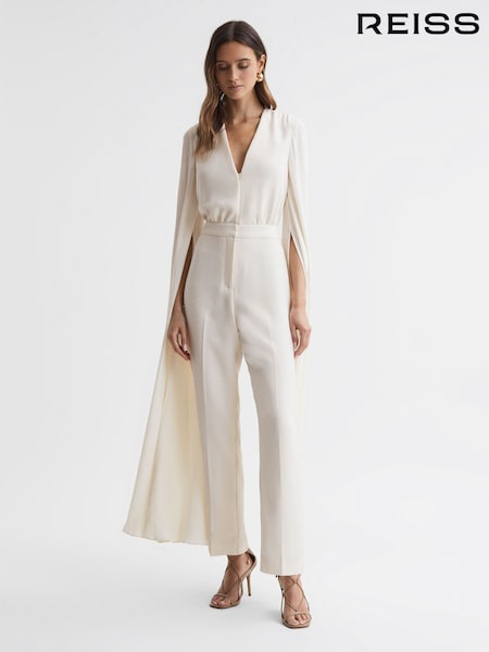 Reiss Olivia Cape Sleeve V-neck Jumpsuit (166711) | 470 €