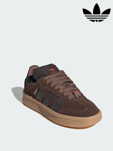 Brown - Adidas Originals Samba Xlg X Minecraft Shoes