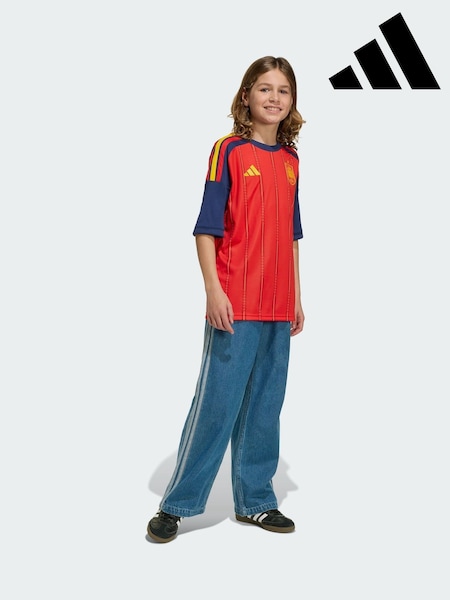 Rojo - Adidas Spain 26 Home Youth Football Shirt