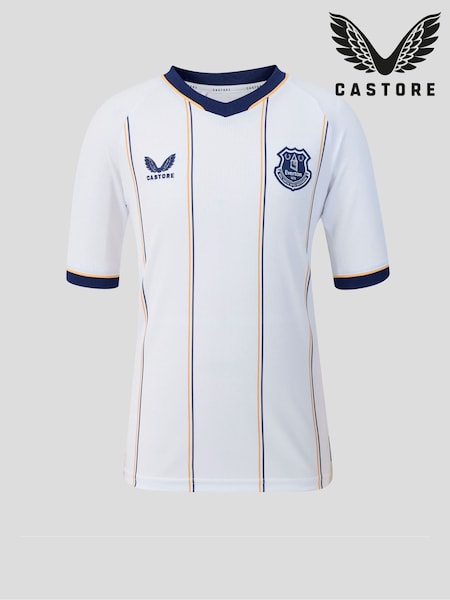 Hvit - Castore Everton Away Short Sleeve Football Shirt