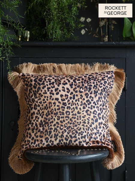 Rockett St George Velvet Fringe Feather Filled Cushion (167629) | 250 zł