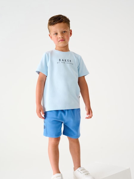 modra - Baker by Ted Baker Navy/White 100% Cotton T-Shirt and Shorts Set (168034) | € 16 - € 19