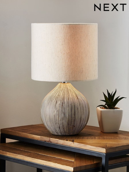 Cream Scratch Ceramic Small Table Lamp (168271) | €42