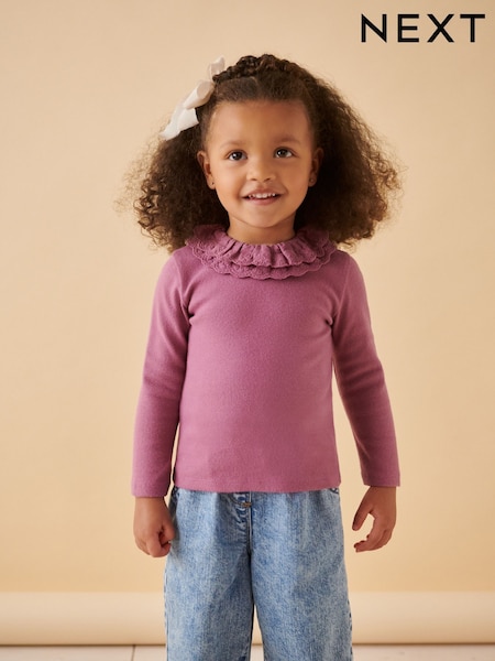 Purple Long Sleeve Collar Top (3mths-7yrs) (168356) | 268 UAH - 350 UAH