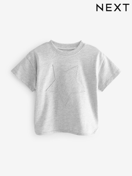 Grey 100% Cotton Short Sleeve Appliqué T-Shirt (3mths-7yrs) (168435) | €1 - €2