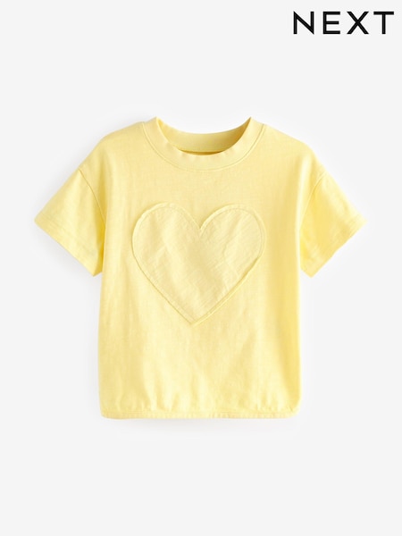 Yellow 100% Cotton Short Sleeve Appliqué T-Shirt (3mths-7yrs) (168458) | €4 - €7