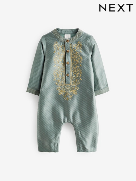 Green Occasion Baby Romper (0mths-2yrs) (168490) | 49 QAR - 54 QAR