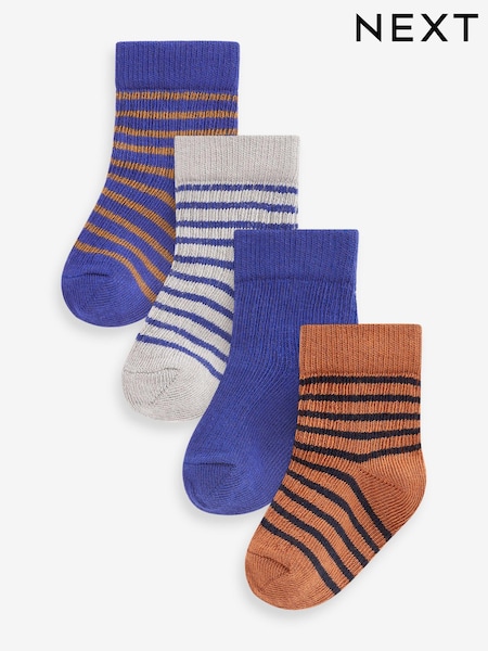 Kobaltno modra črtasta - Baby Socks 4 Pack (0mths-2yrs) (168650) | € 5