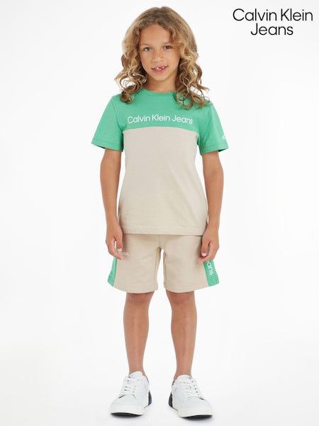 Calvin Klein Jeans Boys Natural Essential Colour Block 100% Cotton Set (169027) | ‏247 د.إ.‏