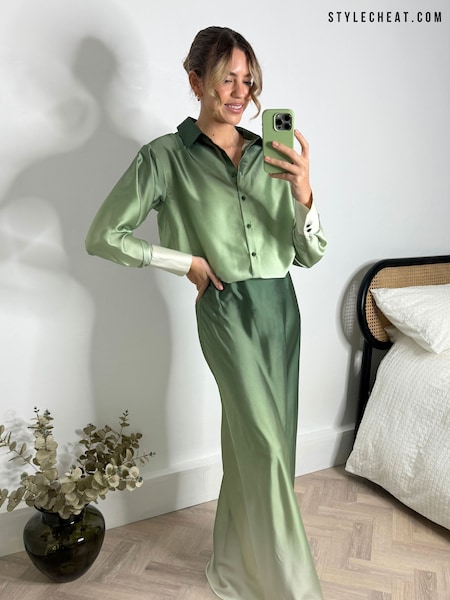 Style Cheat Green Evelyn Ombre Oversized Shirt (169363) | €27