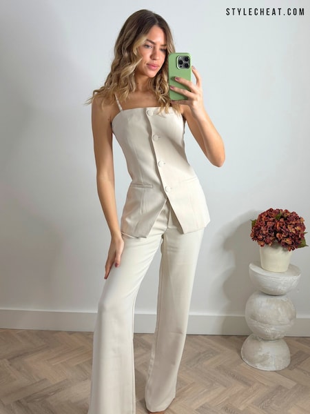 Style Cheat Natural Lyra Straight Leg Trousers (169548) | €34