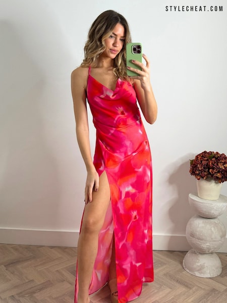 Style Cheat Red Sanchia Cowl Neck Midi Beach Dress (169606) | €26