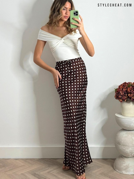Maro - Style Cheat Sylvia Drawstring Satin Slip Midaxi Fuste (169830) | 161 LEI