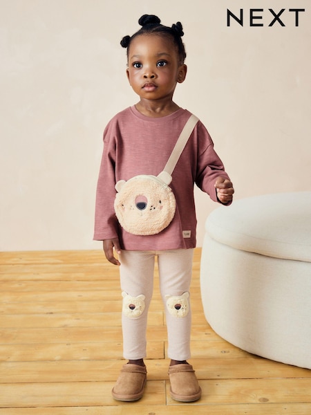 Brown Bear 100% Cotton Long Sleeve Bag T-Shirt (3mths-7yrs) (169887) | €14 - €19