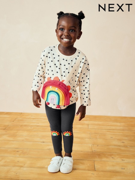 Rainbow 100% Cotton Long Sleeve Bag T-Shirt (3mths-7yrs) (169896) | €9 - €11