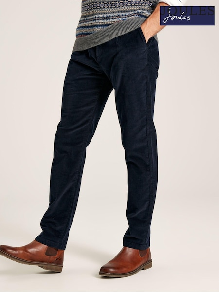 Joules Cord Navy Blue Straight Leg Corduroy Trousers (169927) | €21.50