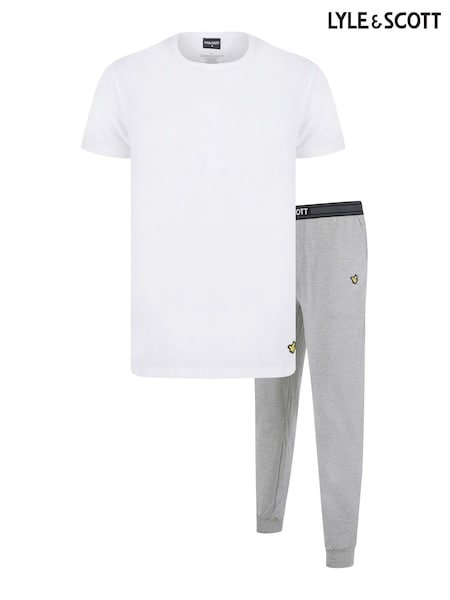 Lyle & Scott Grey Cash 100% Cotton Top And Joggers Set (169986) | € 35