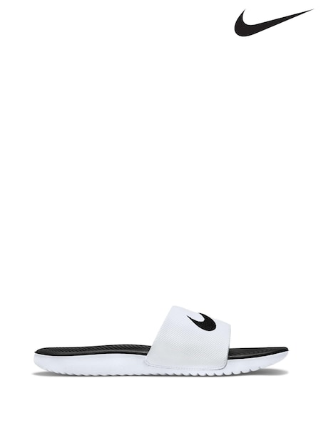 Nike White/Black Kawa Junior/Youth Sliders (170291) | €33