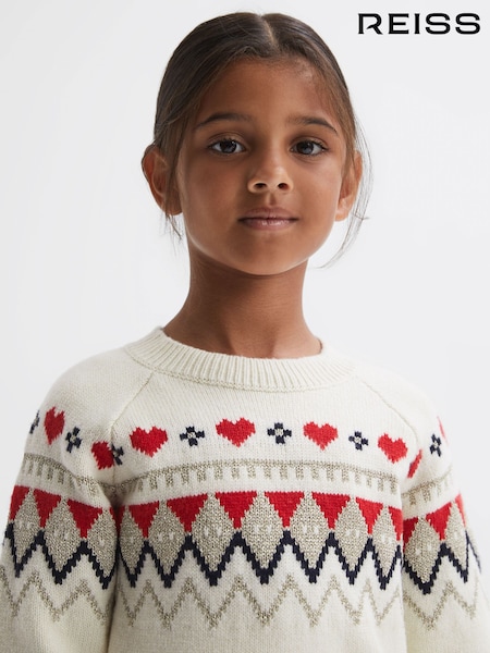 Reiss Charlotte Relaxed Wool-Cotton Argyle Jumper (170682) | ‏382 د.إ.‏