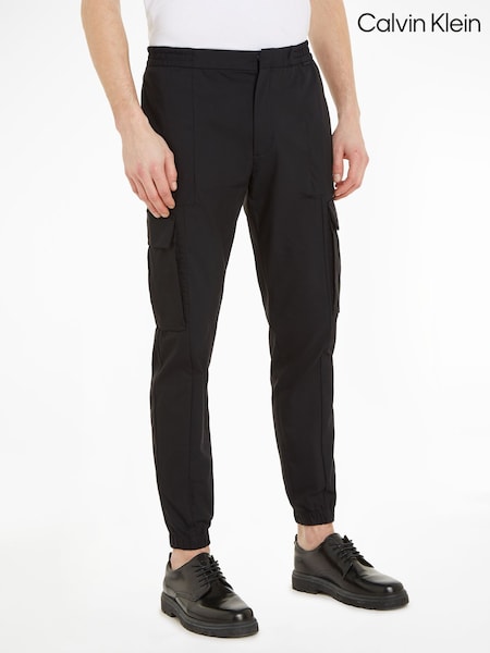Calvin Klein Tech Cotton Stretch Black Cargo Trousers (170904) | €102
