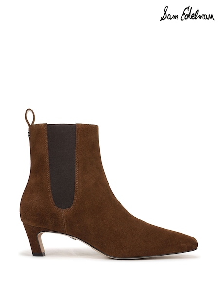 Brown - Sam Edelman Peony Regular Fit Ankle Boots