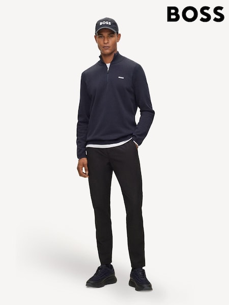 BOSS Blue Logo Quarter Zip Knitted Jumper (171551) | €112