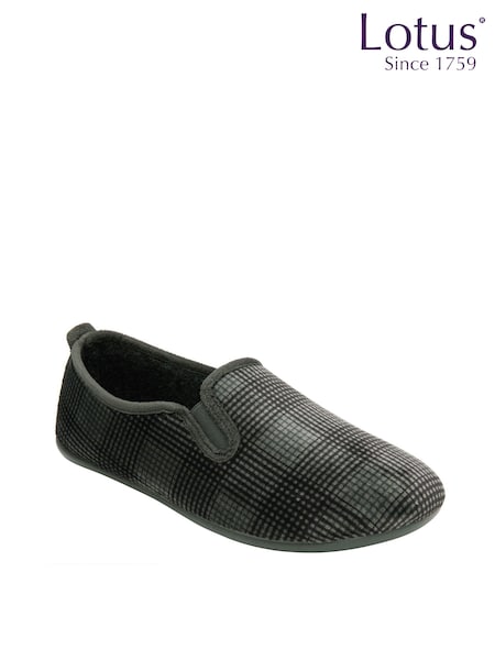 Lotus Check-print Full Slippers (171773) | €71
