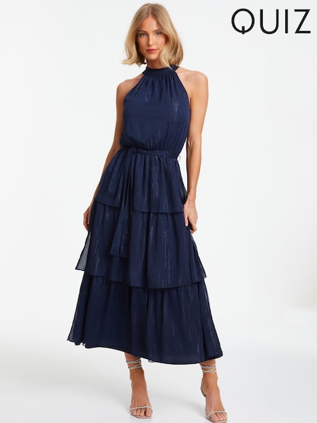 Quiz Chiffon Tiered Halter Neck Midaxi Dress (172072) | ‏207 ر.س.‏
