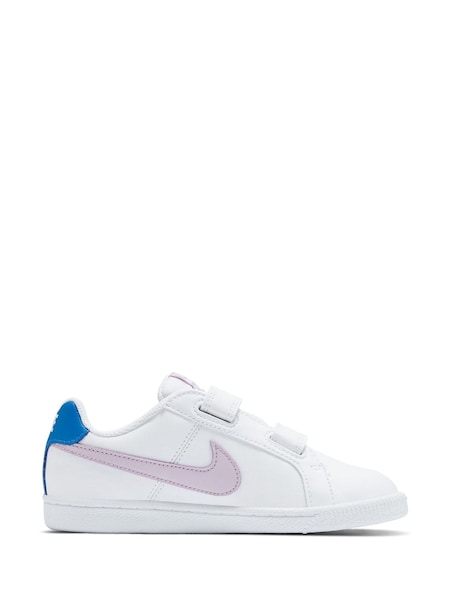 Nike White/Pink Court Royale Junior Trainers (172703) | €20