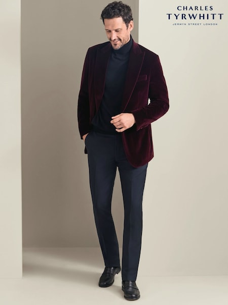 Red - Slim Fit Charles Tyrwhitt 100% Cotton Italian Jacket