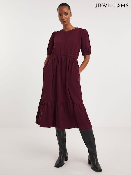 JD Williams Baby Wine Co-ord Tired Midaxi Dress (172871) | 188 LEI