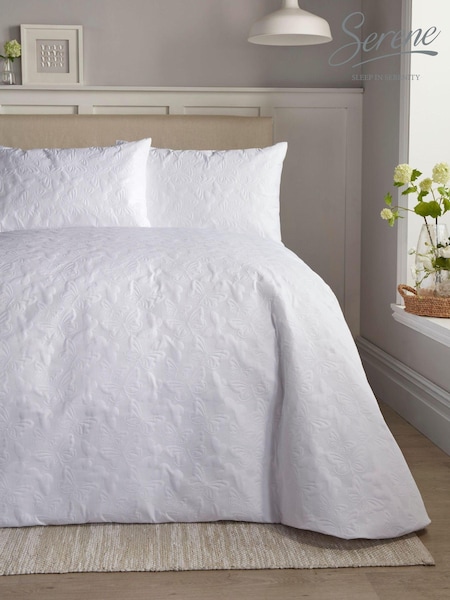 Serene White Butterfly Garden Duvet Cover Set (172900) | €36 - €64