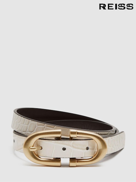 Reiss Cream Bailey Horseshoe Belt (173218) | €84
